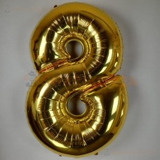 Шар (40''/102 см) Цифра, 8, Золото